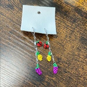 Free People Multicolor Beaded Dangle Earrings